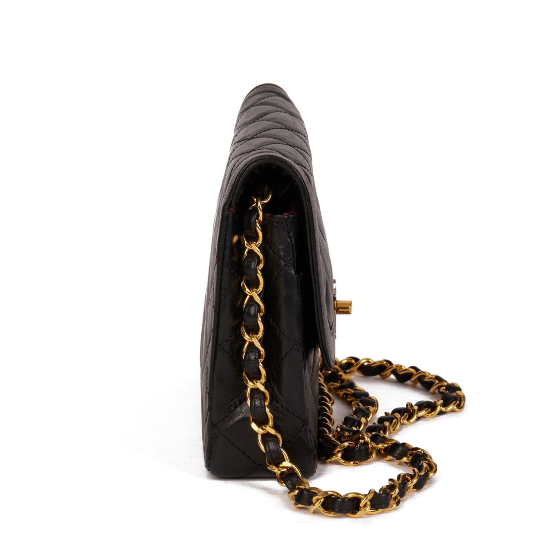 Chanel Black Quilted Lambskin Vintage Mini Paris-Limited Flap Bag