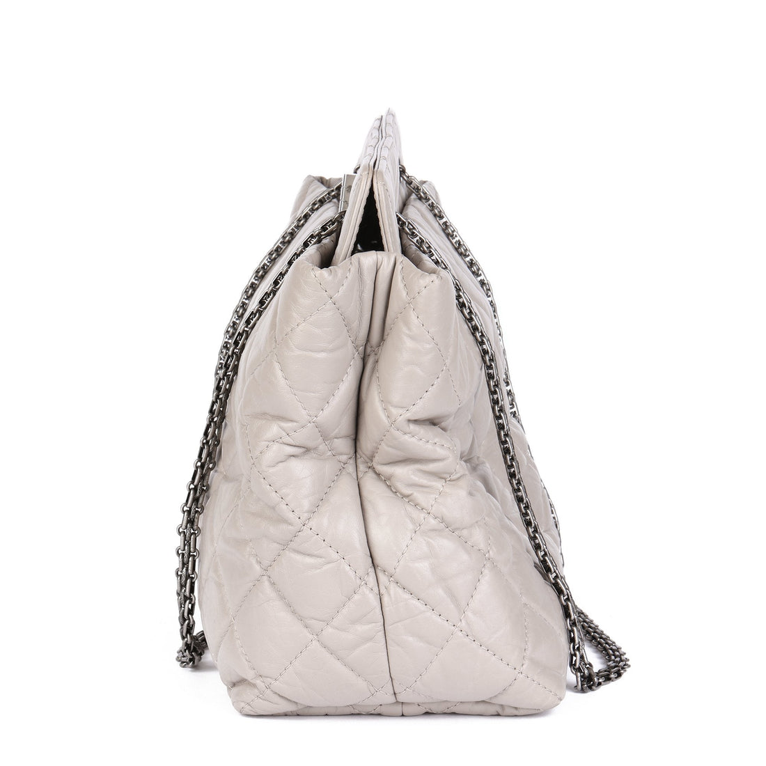 Chanel Greige Quilted Calfskin Leather 255 Reissue Shoulder Bag