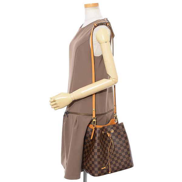 Louis Vuitton NéoNoé Bag Damier Ebene Safran
