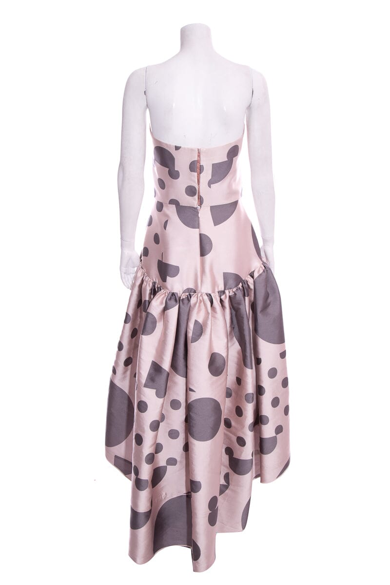 Martin Grant Pink Strapless High-Low Gown SZ 38 NWT