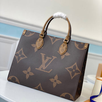 LV OnTheGo MM Monogram And Monogram Reverse Canvas For Womtlm,  Shoulder Bags 13.8in/35cm LV M45321