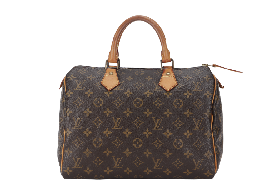 LOUIS VUITTON SPEEDY 30 (M41526) MONOGRAM CANVAS GOLD HARDWARE WITH LOCK AND KEYS, NO DUST COVER