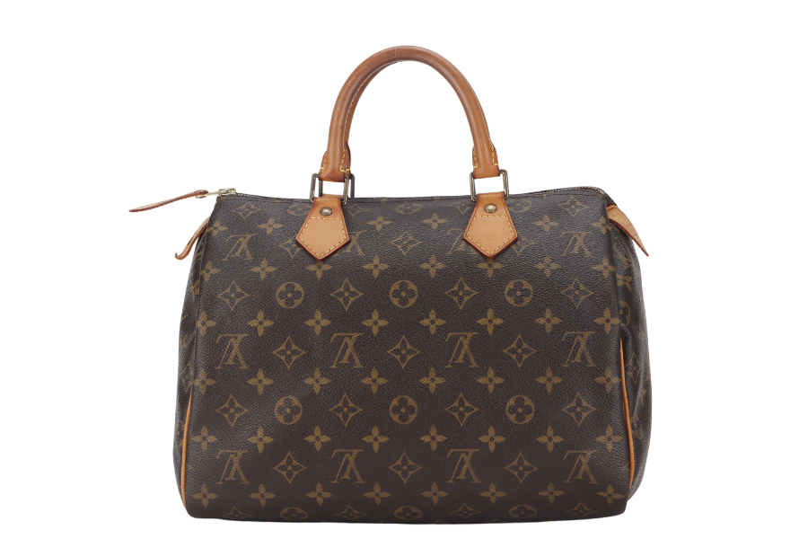 LOUIS VUITTON SPEEDY 30 (M41526) MONOGRAM CANVAS GOLD HARDWARE WITH LOCK AND KEYS, NO DUST COVER