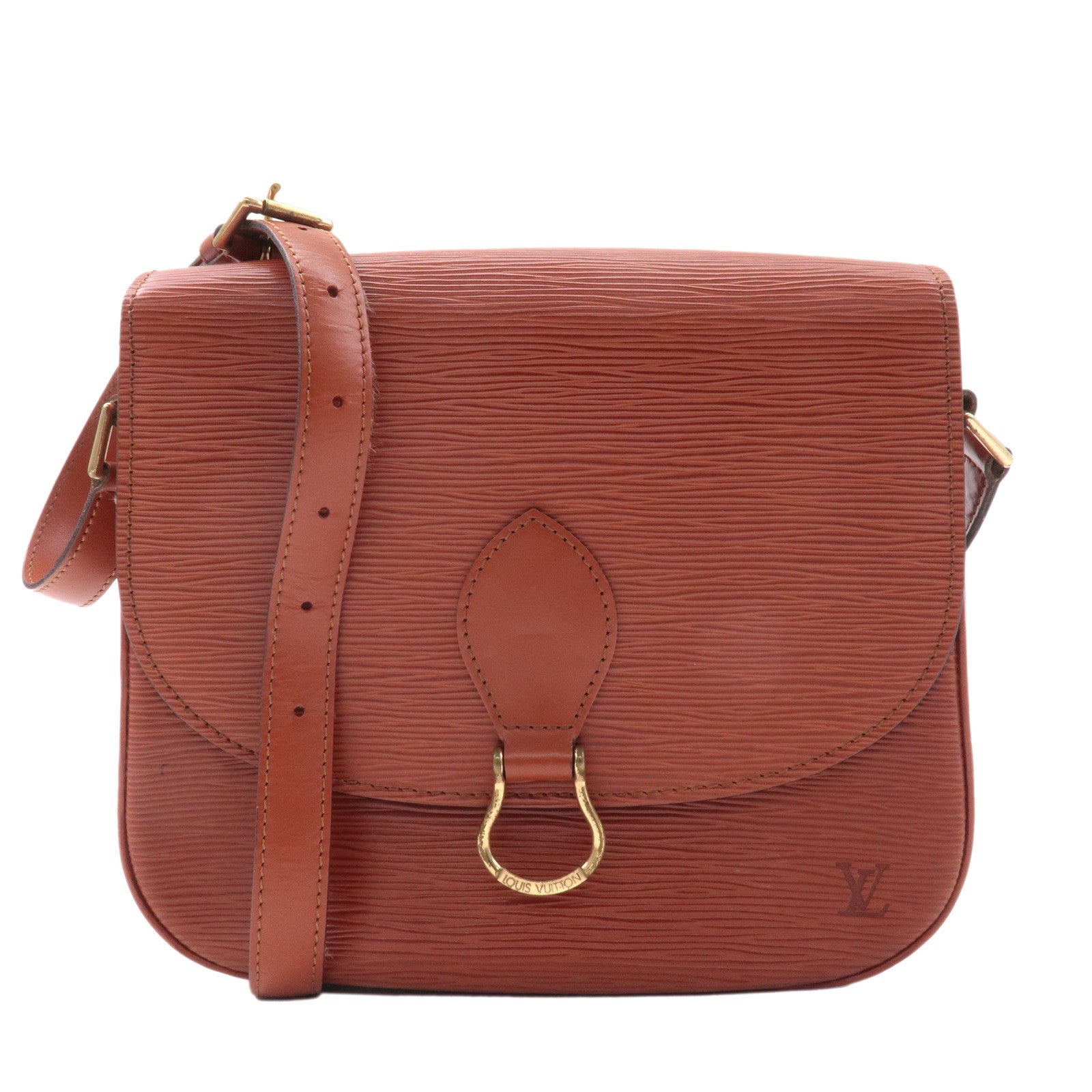Louis Vuitton Epi Saint Cloud Shoulder Bag Kenya Brown M52193