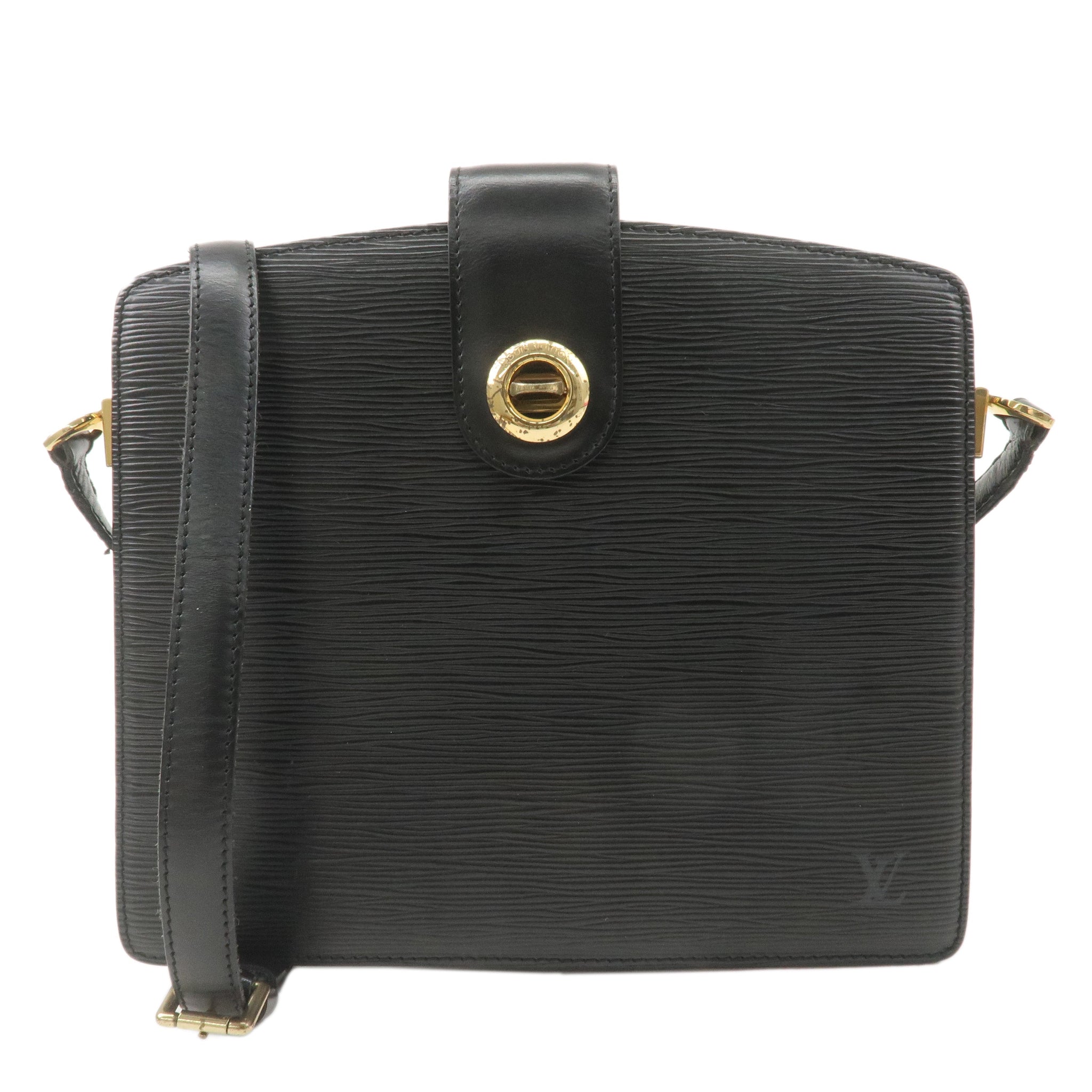 Louis Vuitton Epi Capucines Shoulder Bag Noir Black M52342