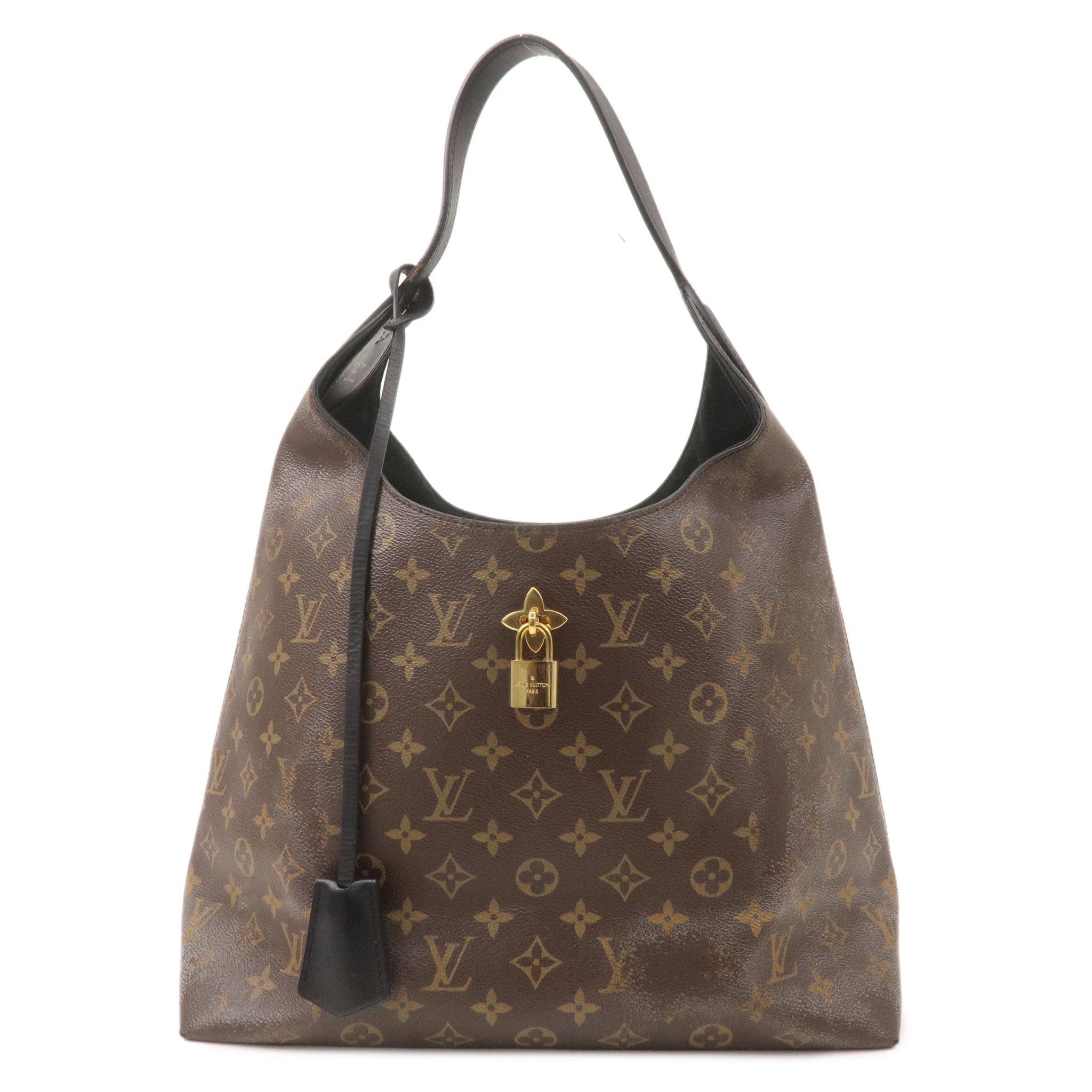 Louis Vuitton Monogram Flower Hobo Shoulder Bag Brown M43545