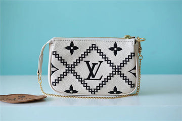 LV Mini Pochette Accessoires Monogram Empreinte White For Womtlm, Womtlm’s Handbags, Shoulder Bags And Crossbody Bags 6.1in/15.5cm LV 