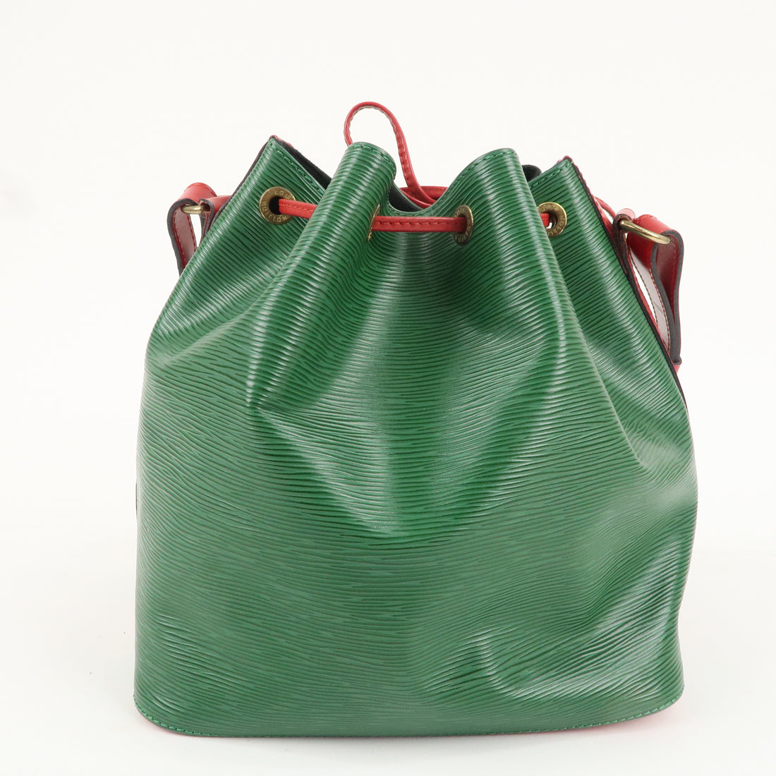 Louis Vuitton Epi Petit Noe Shoulder Bag Bi ColorGreen Red M44147
