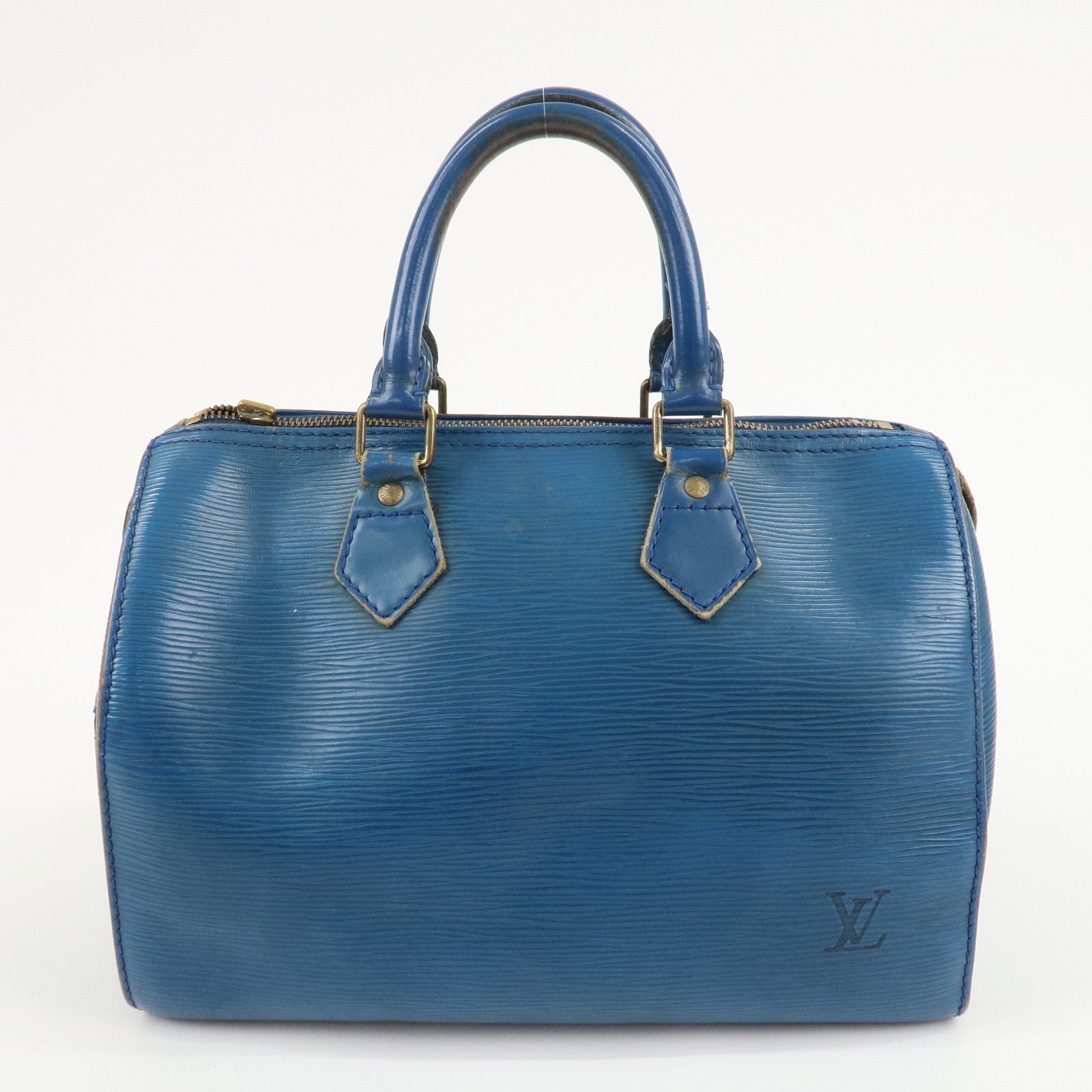 Louis Vuitton Epi Speedy 25 Hand Boston Bag Blue M43015