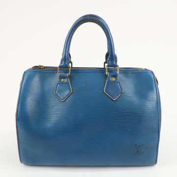 Louis Vuitton Epi Speedy 25 Hand Boston Bag Blue M43015