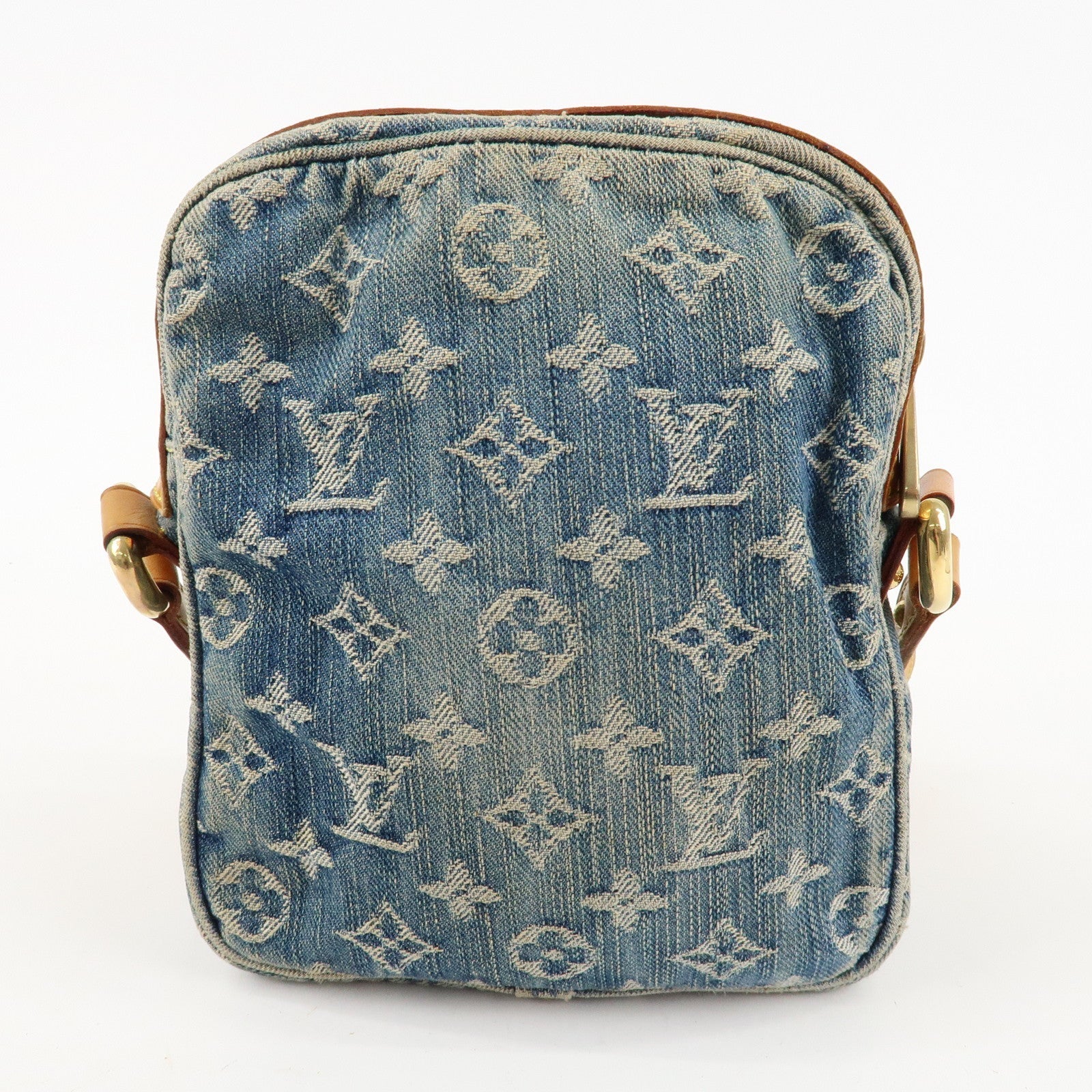 Louis Vuitton Monogram Denim Camera Bag Shoulder Bag Blue M95348