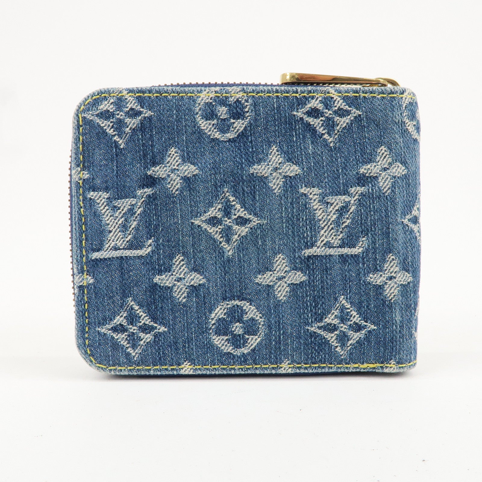 Louis Vuitton Monogram Denim Mini Zippy Wallet M95342 Blue