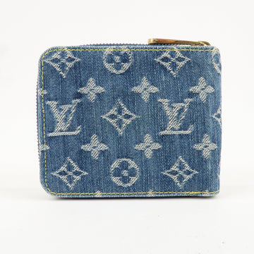 Louis Vuitton Monogram Denim Mini Zippy Wallet M95342 Blue