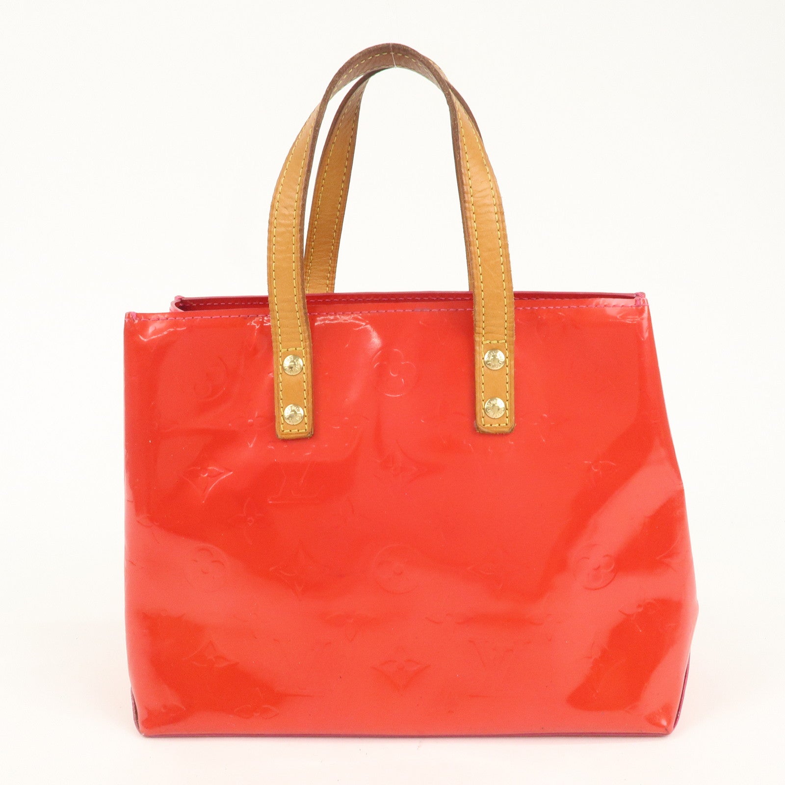 Louis Vuitton Monogram Vernis Lead PM Hand Bag Fuchsia Pink M91221