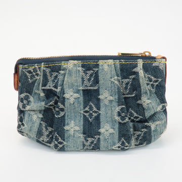 Louis Vuitton Monogram Denim Trousse Raye Pouch Blue M95335