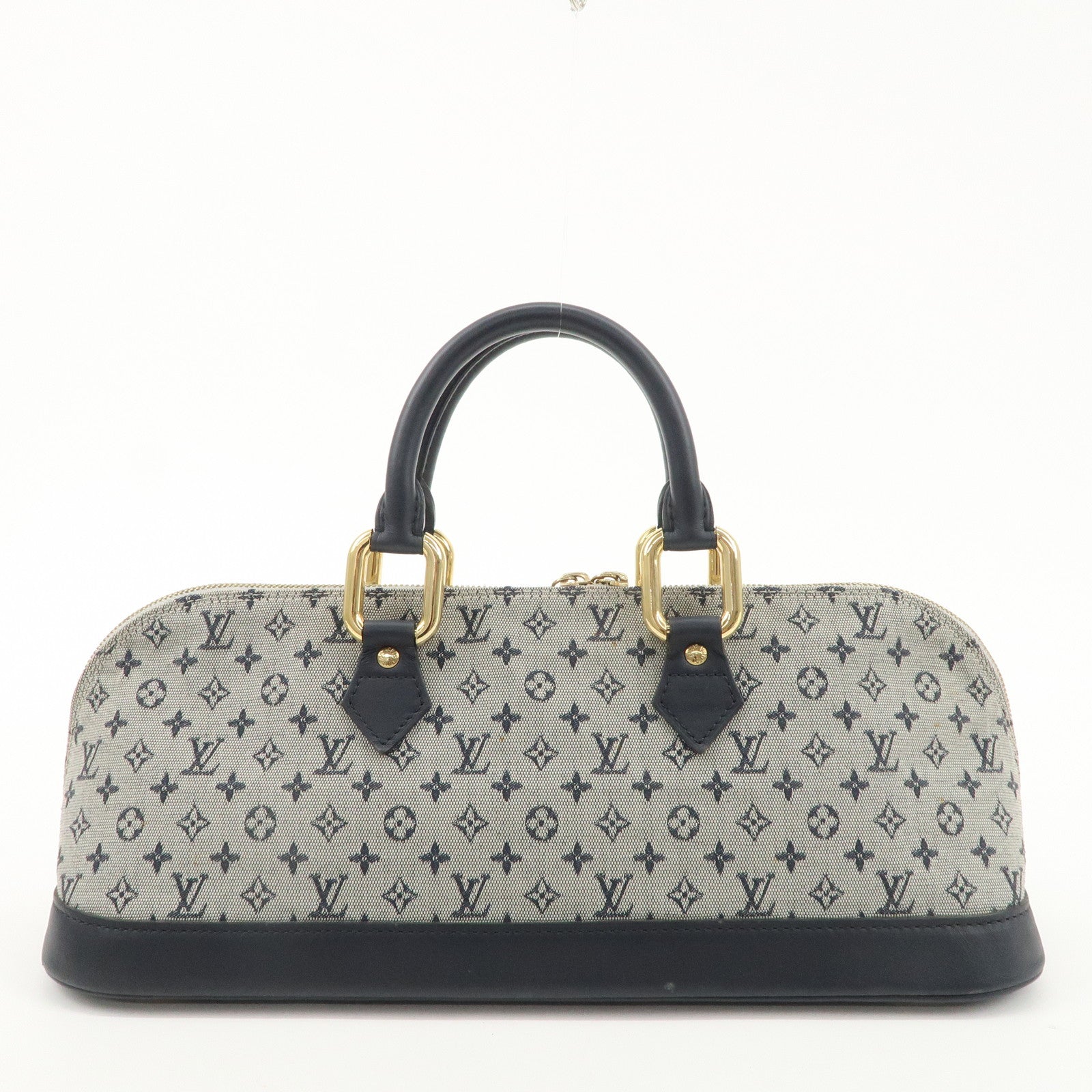 Louis Vuitton Monogram Mini Alma Long Hand Bag Blue M92205