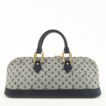 Louis Vuitton Monogram Mini Alma Long Hand Bag Blue M92205