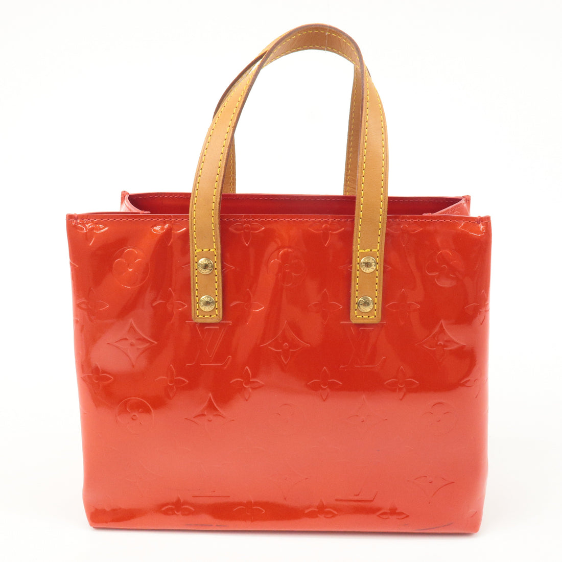 Louis Vuitton Monogram Vernis Lead PM Hand Bag Rouge M91088