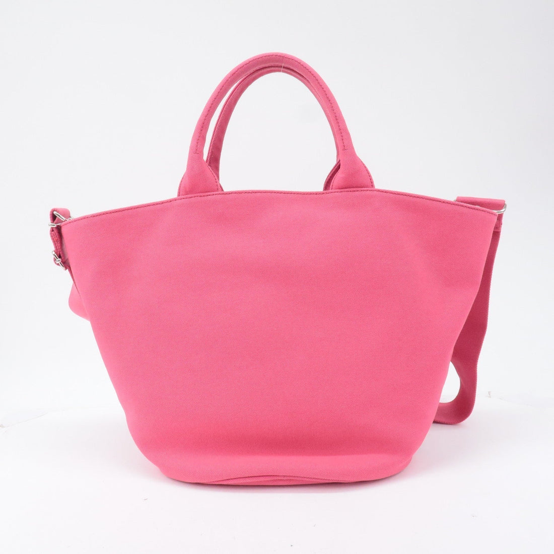 Prada Logo Canapa Canvas Leather Fabric 2Way Bag Pink 1BG163