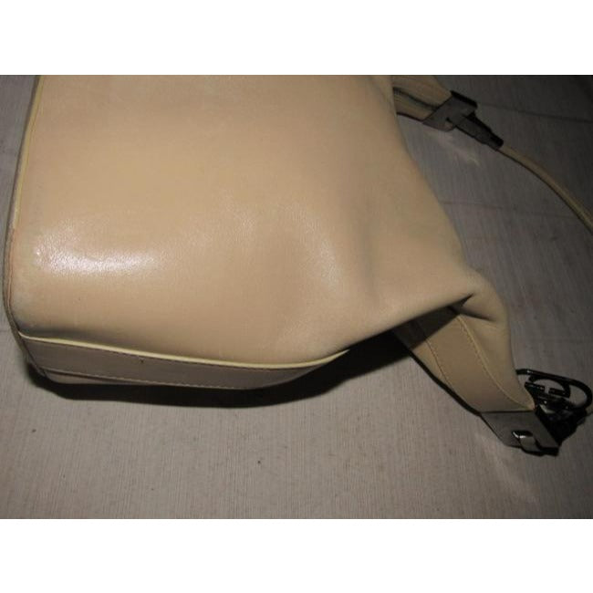 Gucci Shoulder Supple Style Cream Leather Hobo Bag