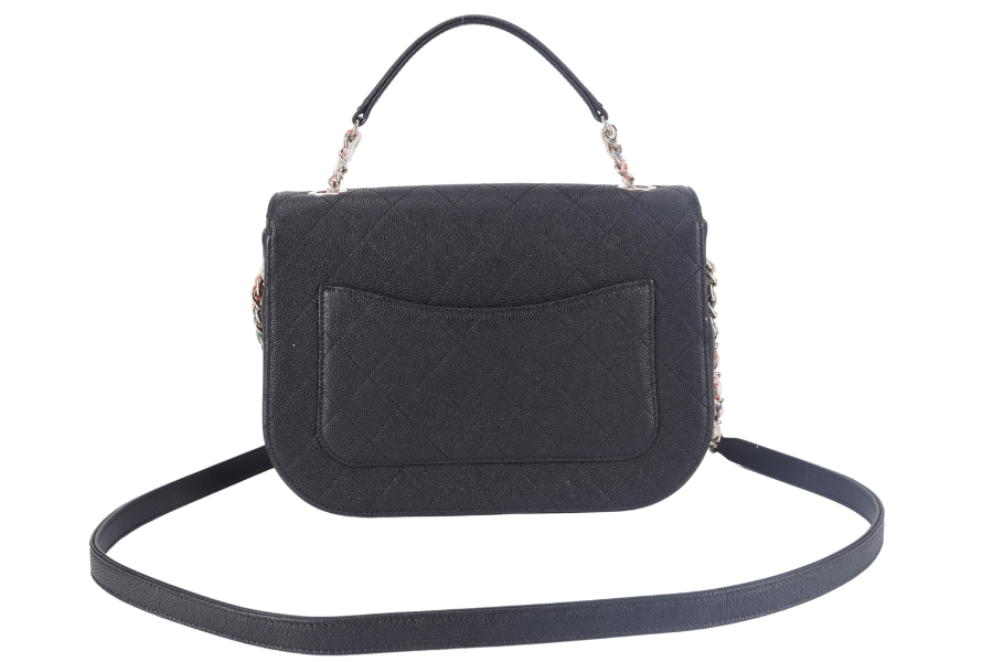 CHANEL PARIS-CUBA THREAD AROUND FLAP BAG (2359xxxx) BLACK CAVIAR LEATHER GOLD HARDWARE WITH