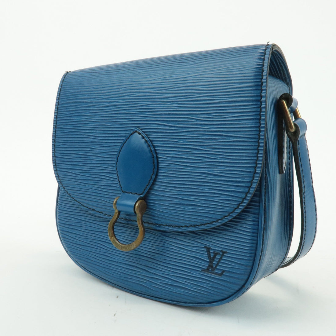 Louis Vuitton Epi Mini Saint Cloud Shoulder Bag Blue M52215