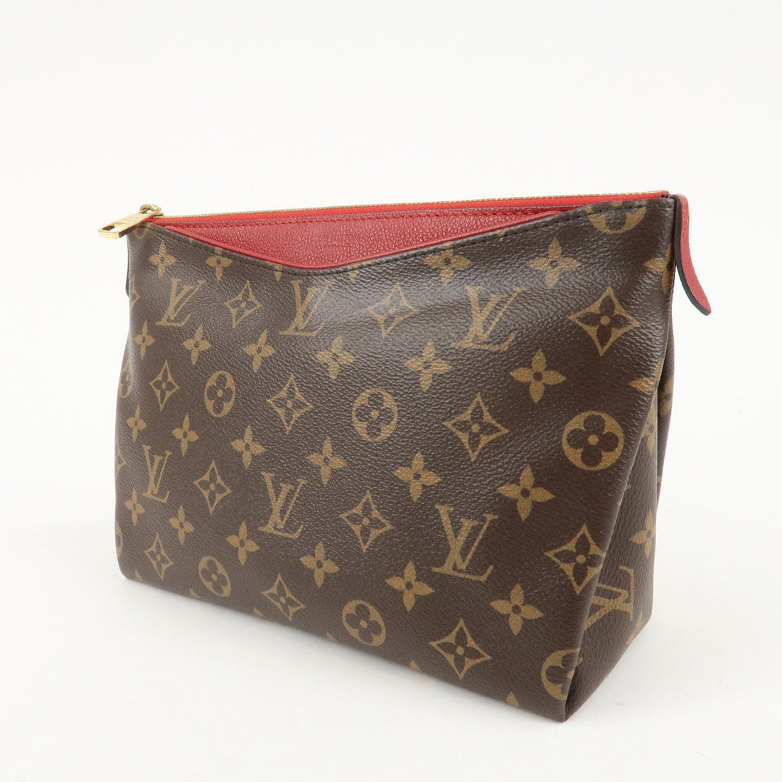 Louis Vuitton Monogram Pallas Beauty Case Brown Red M64123
