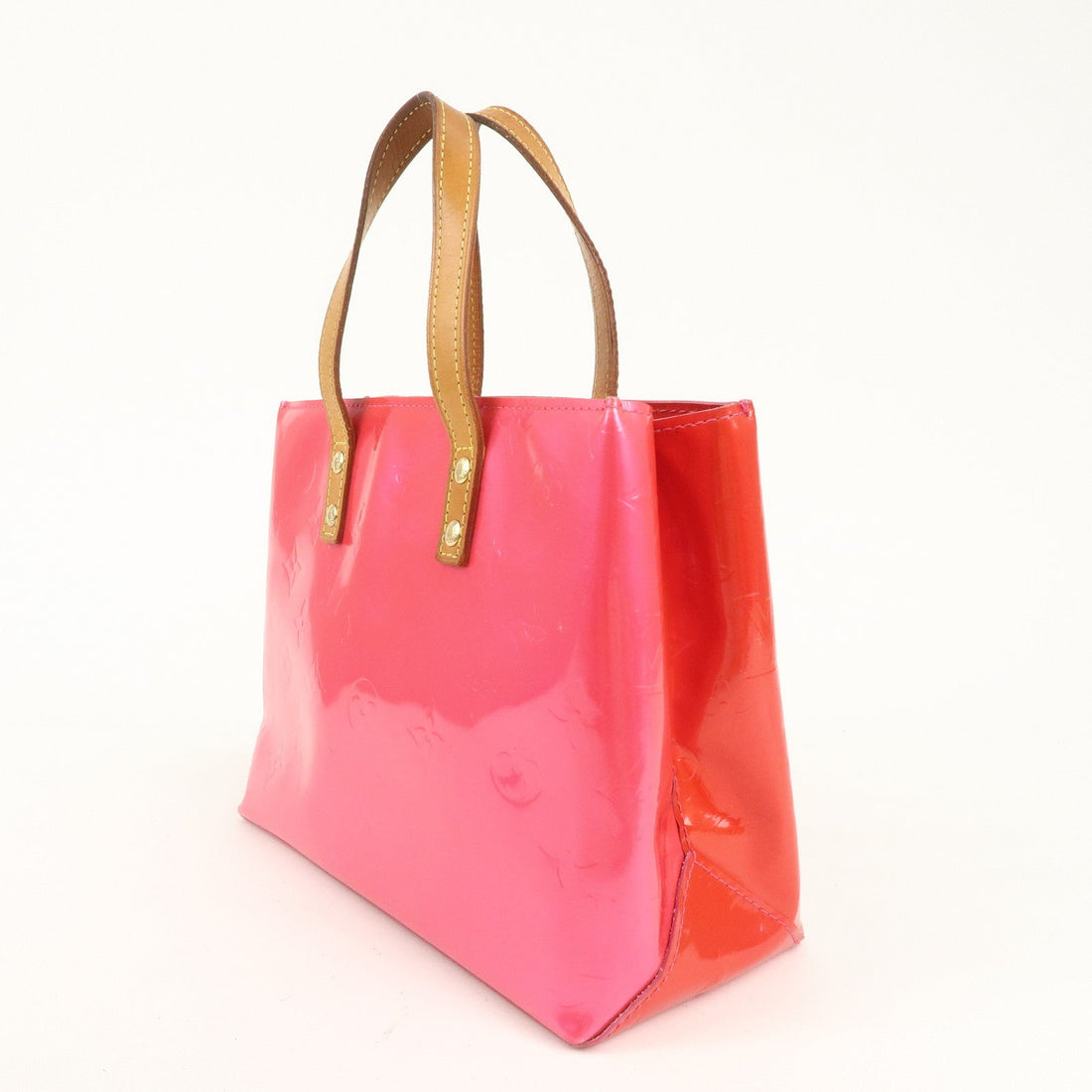 Louis Vuitton Monogram Vernis Lead PM Hand Bag Fuchsia Pink M91221