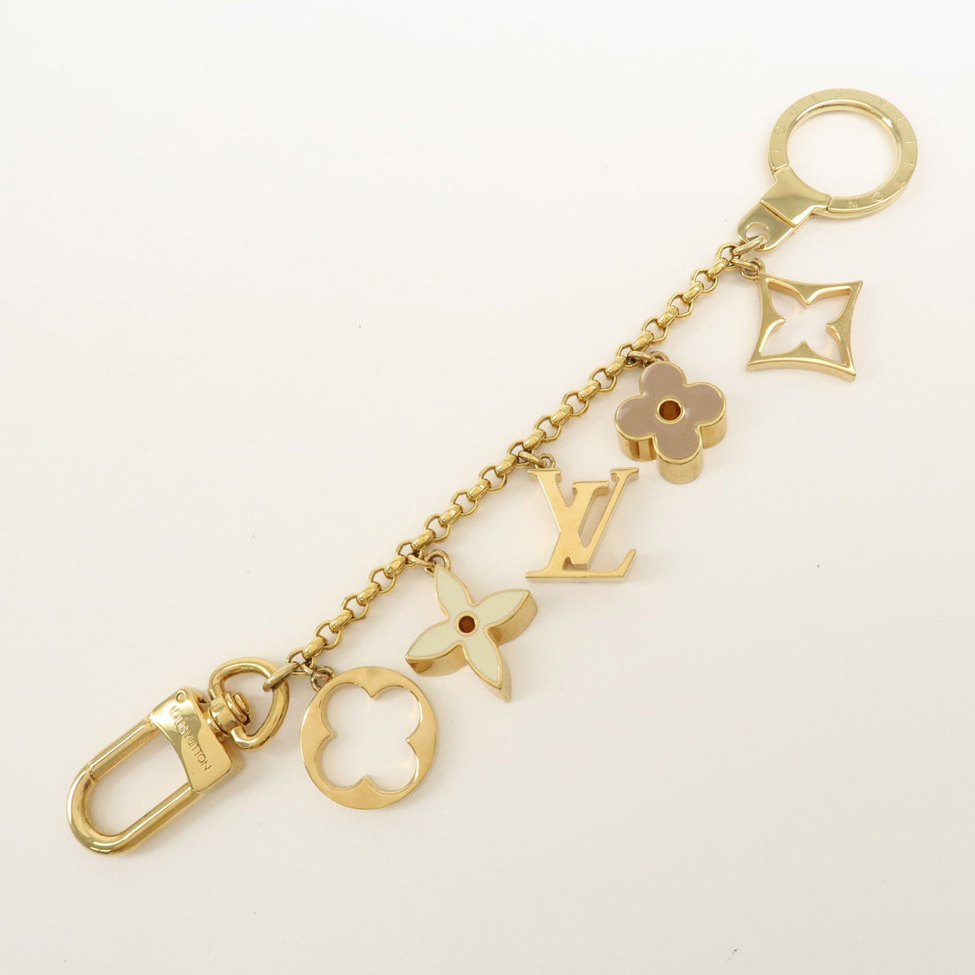 Louis Vuitton  Chain Fleur de Monogram LV Logo Bag Charm M65111