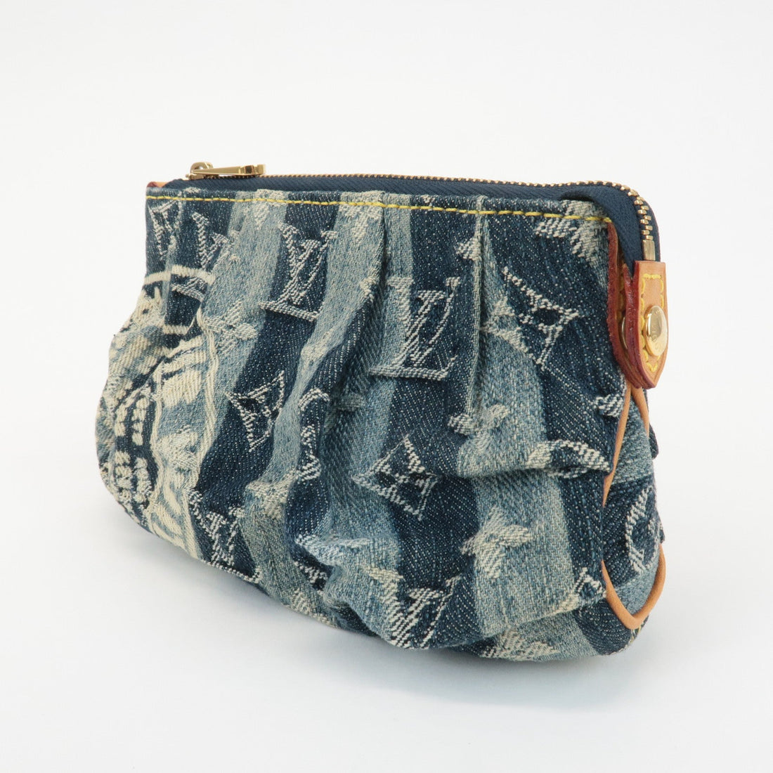 Louis Vuitton Monogram Denim Trousse Raye Pouch Blue M95335