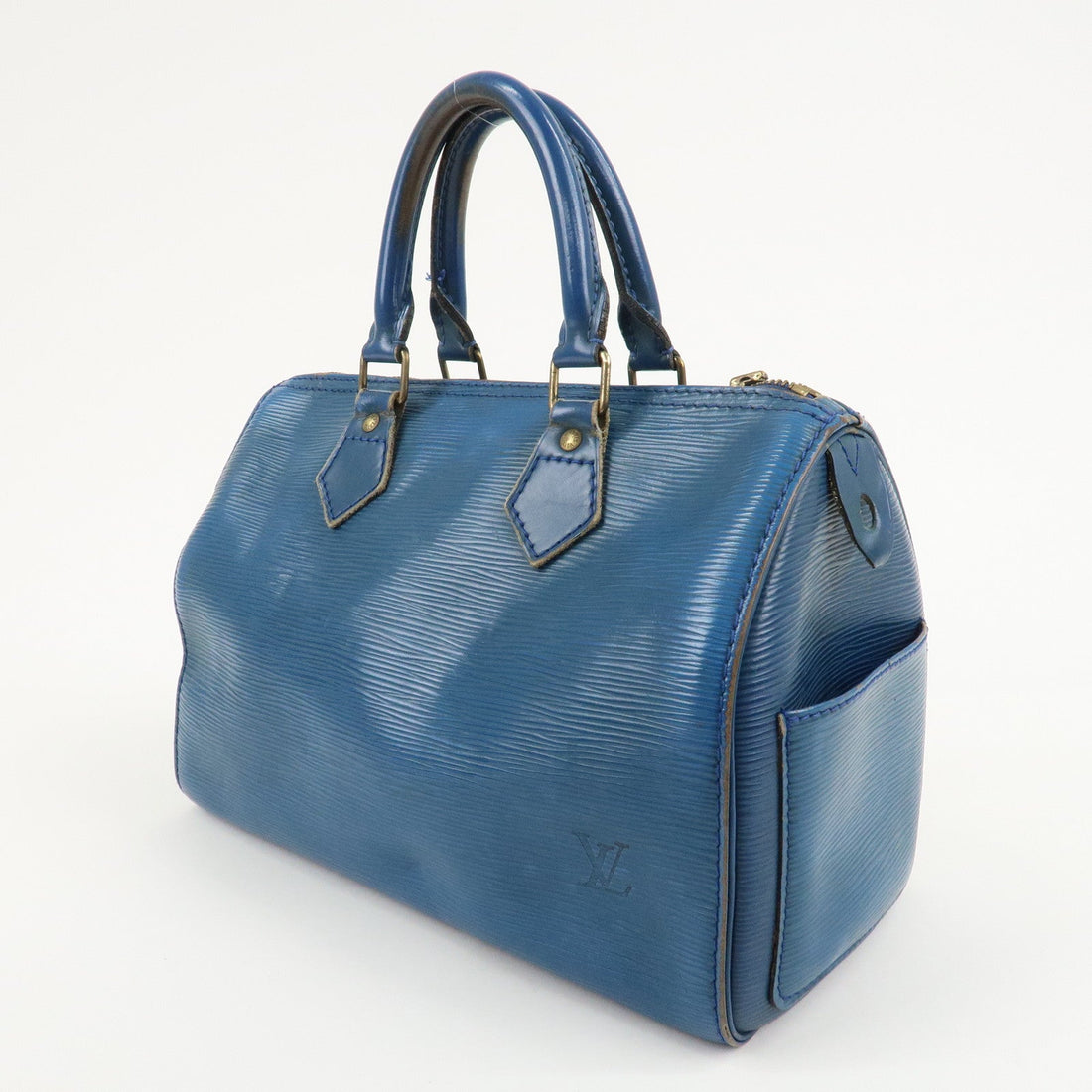 Louis Vuitton Epi Speedy 25 Hand Boston Bag Blue M43015