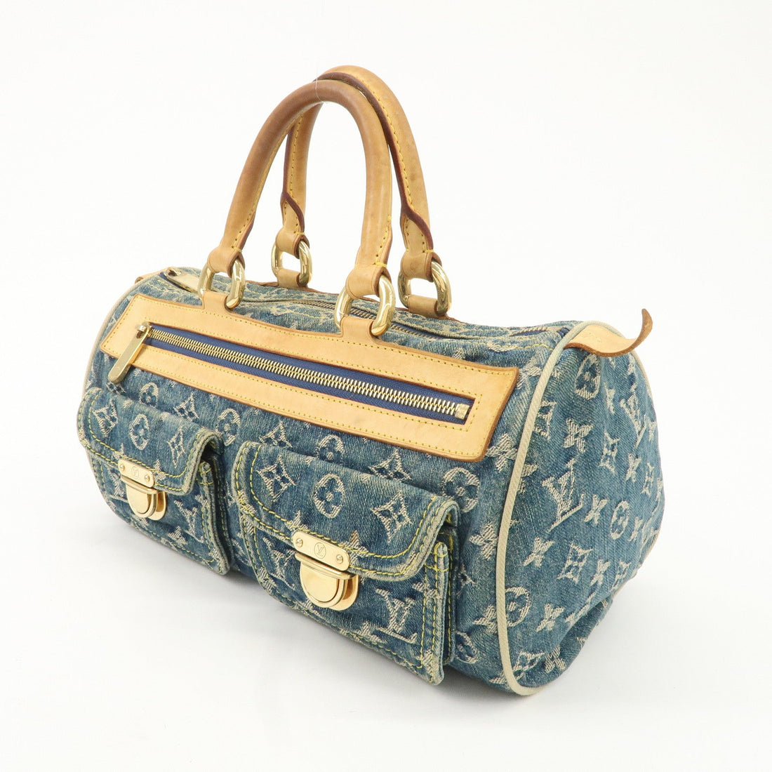 Louis Vuitton Monogram Denim Neo Speedy Boston Bag Blue M95019