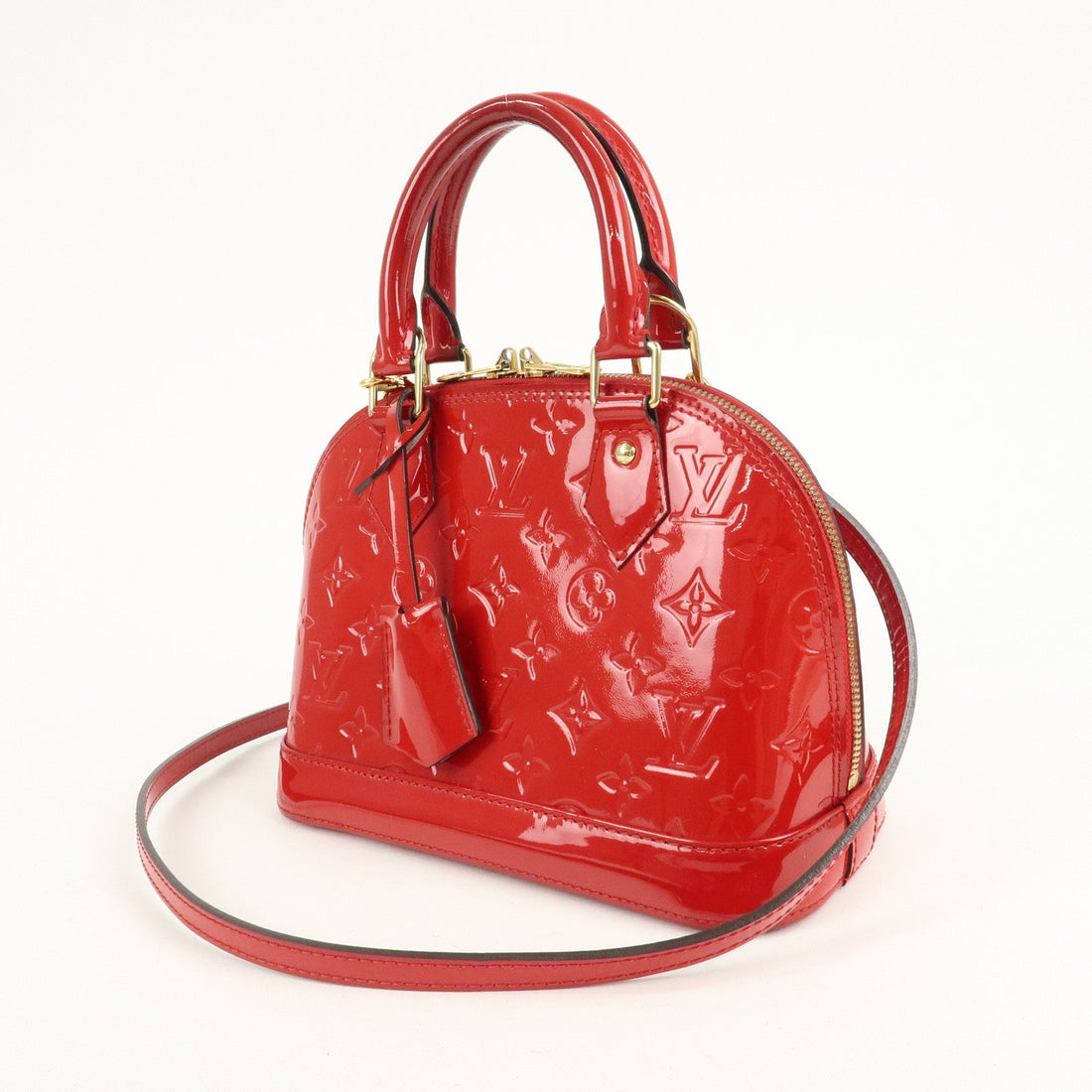 Louis Vuitton Monogram Vernis Alma BB Cerise Shoulder Bag M90174