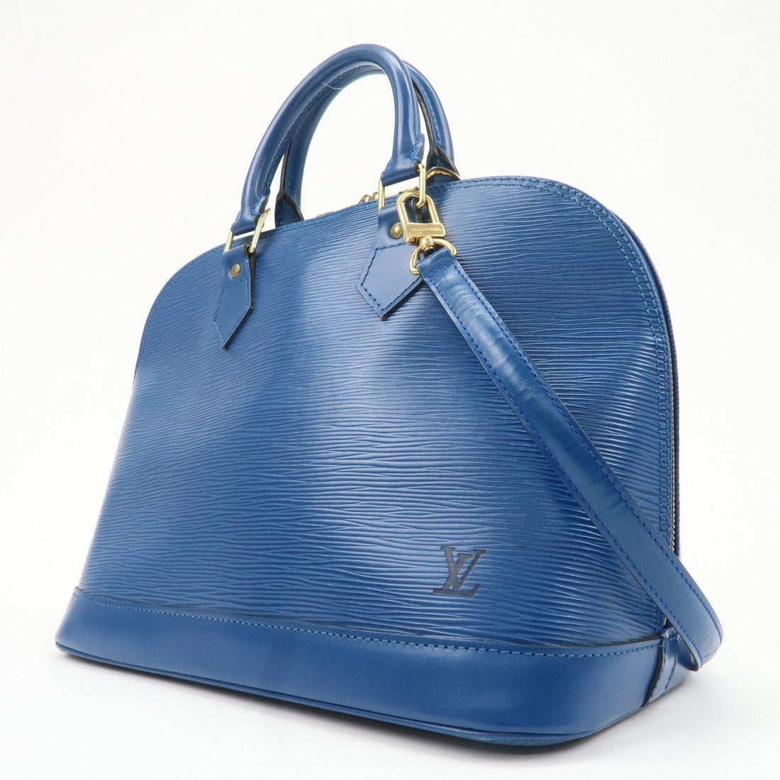 Louis Vuitton Epi Alma Hand Bag Shoulder Bag Toledo Blue M52145