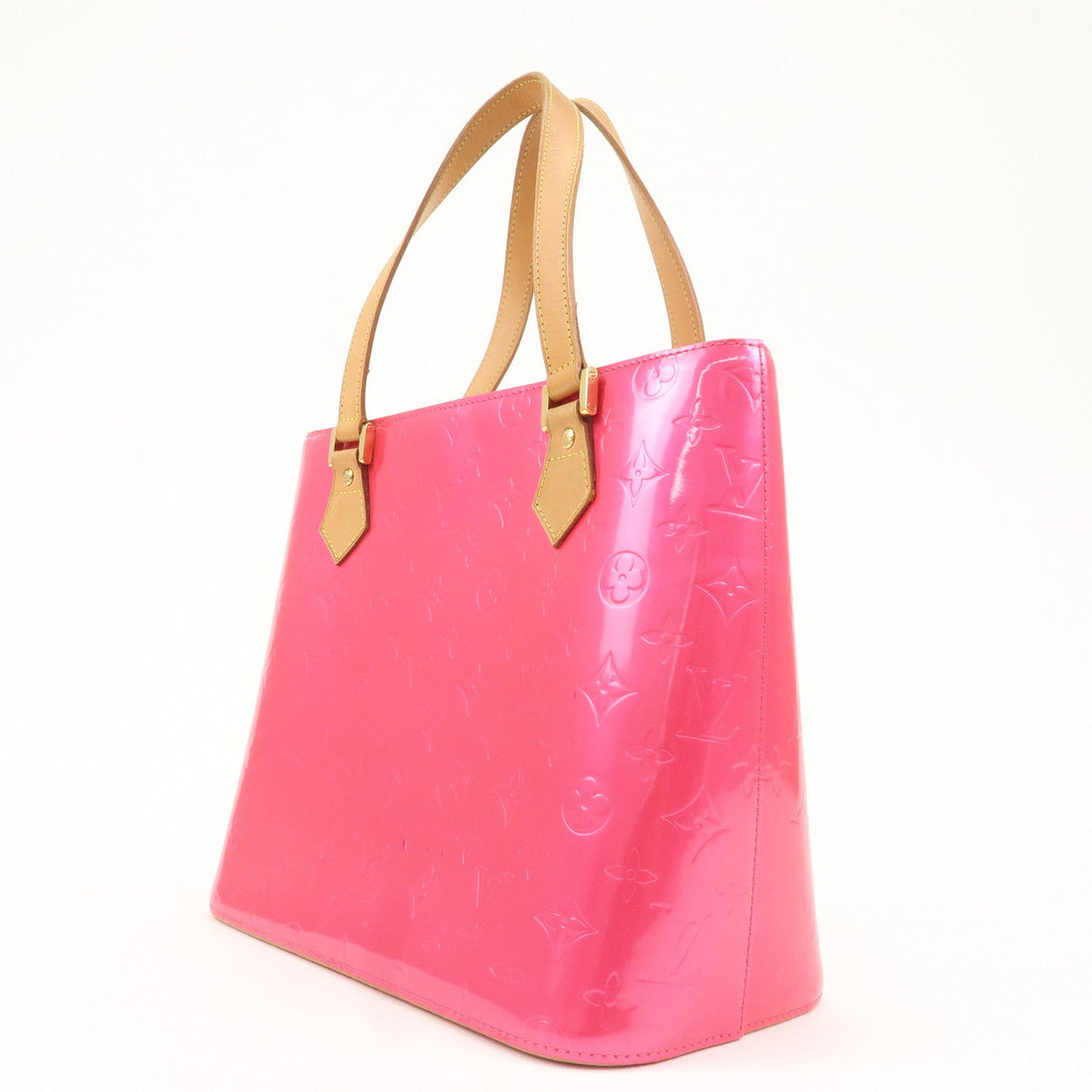 Louis Vuitton Monogram Vernis Houston Tote Bag Fuchsia Pink M91219