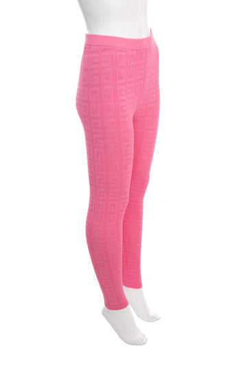 Givenchy Pink Knit Logo Leggings SZ XS
