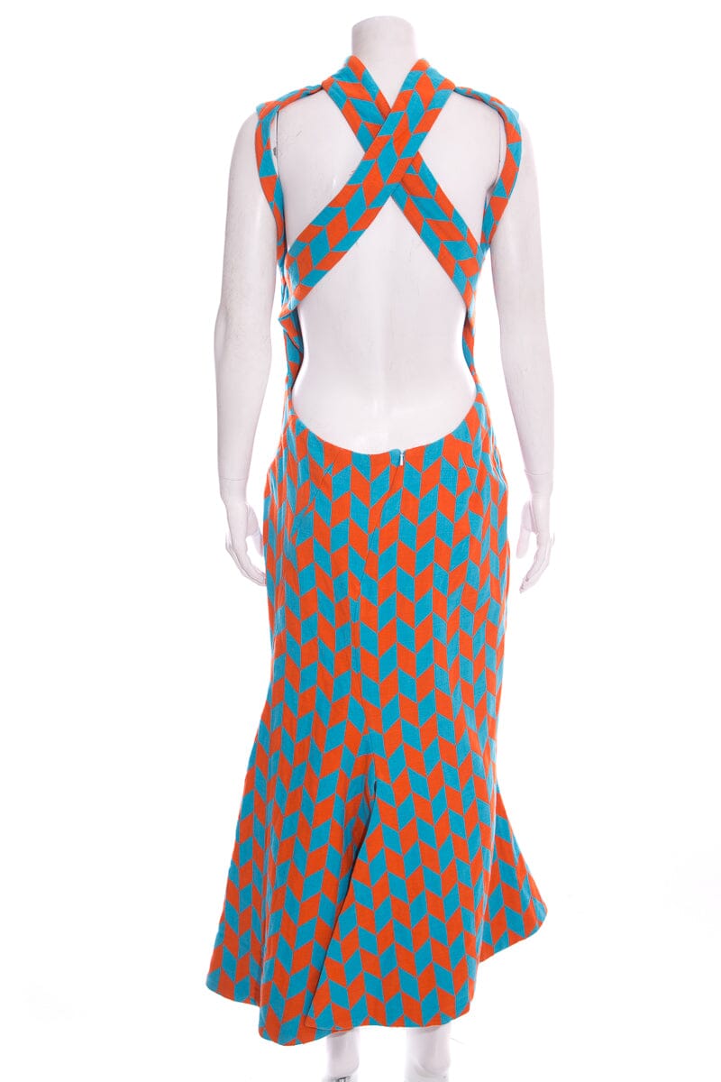 Richard Malone Blue and Orange Gown SZ L