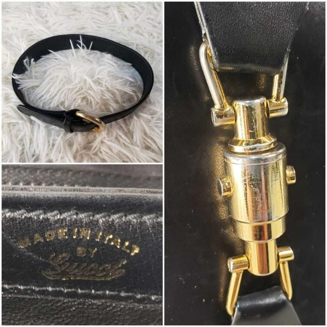 RARE, Gucci, Jackie mod, navy blue leather, boxy, cross body or shoulder purse with bold gold tone accents, a flap strap closure at the cent