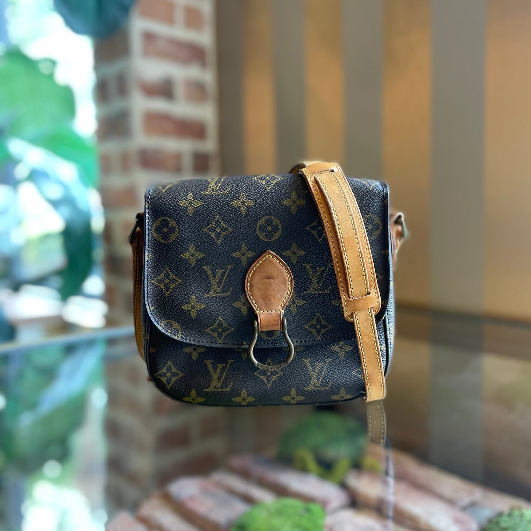 LOUIS VUITTON Brown Monogram Canvas Saint Cloud PM Bag