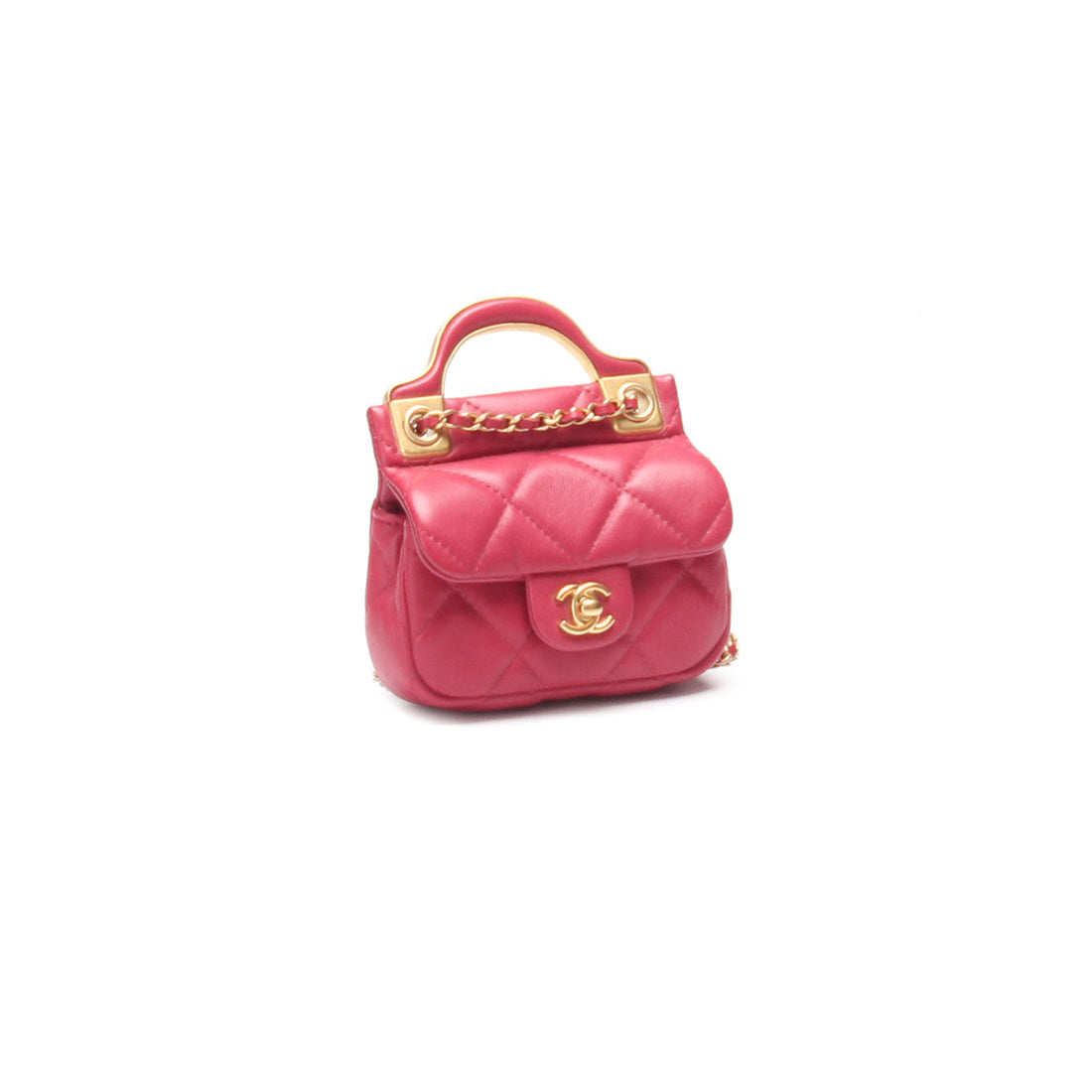 Chanel CC Quilted Flap Card Holder with Chain Leather Crossbody Bag in Excellent condition