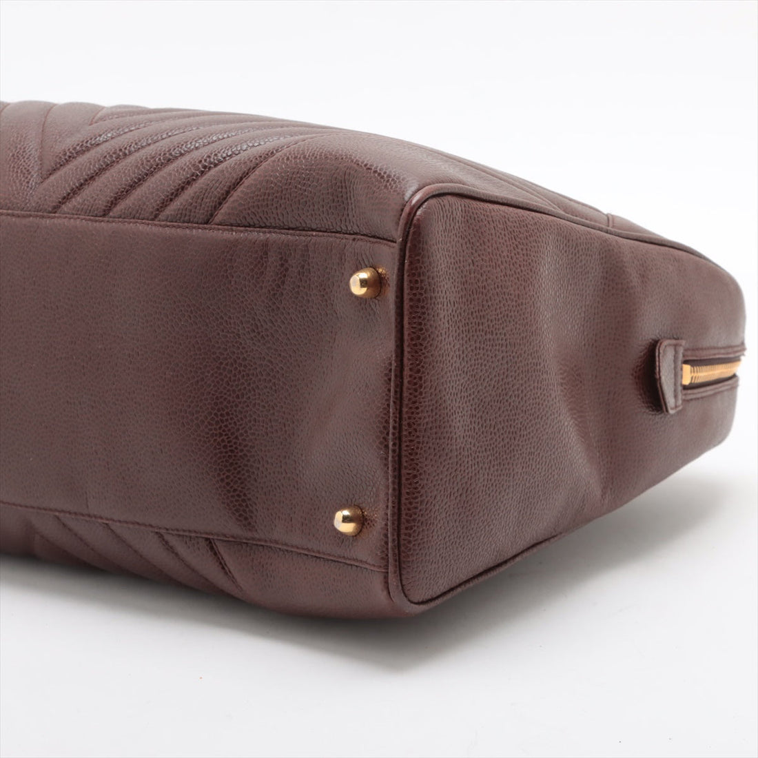 Chanel V Stitch Caviar S Tote Bag Brown G  1st