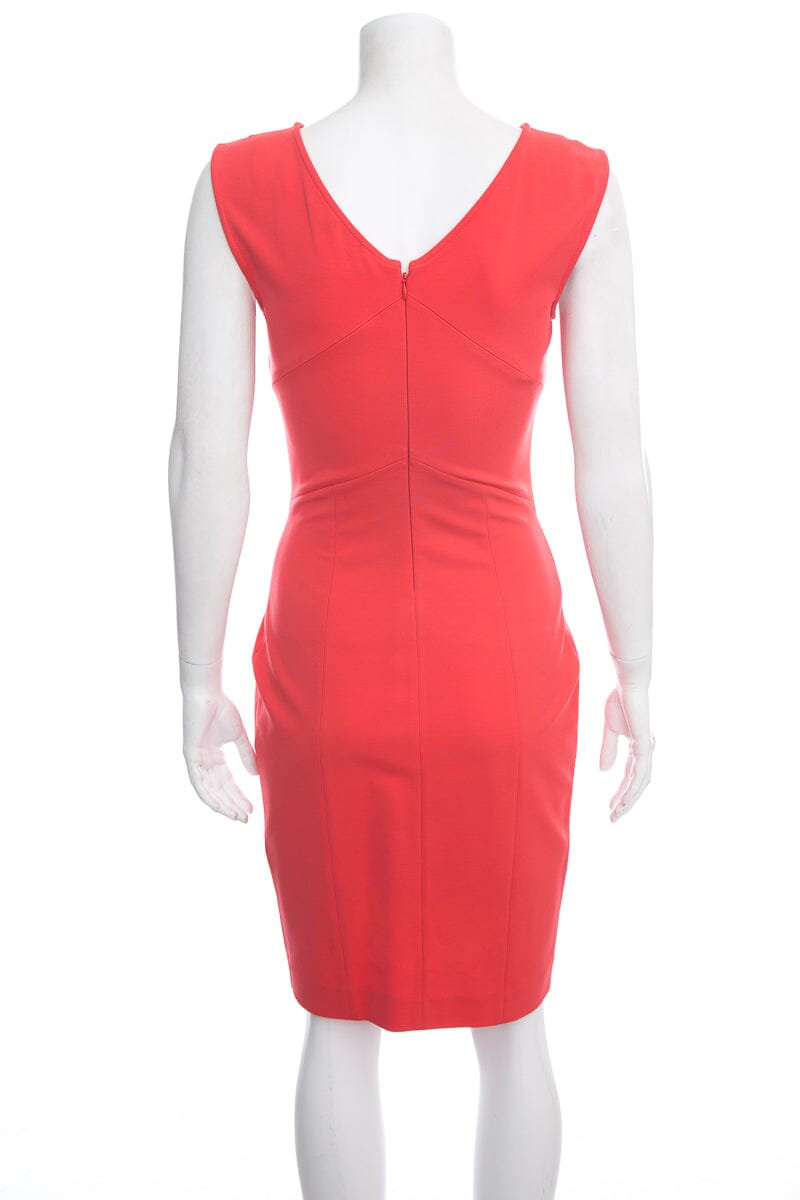 Blumarine Coral Tonal Lace Inset Dress SZ S