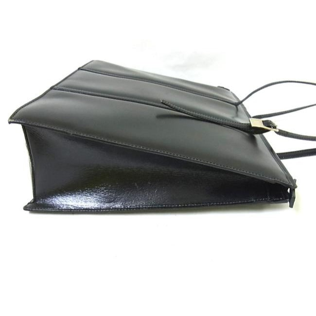 Gucci Top Handle Satcheltote Black Glossy Leather Satchel