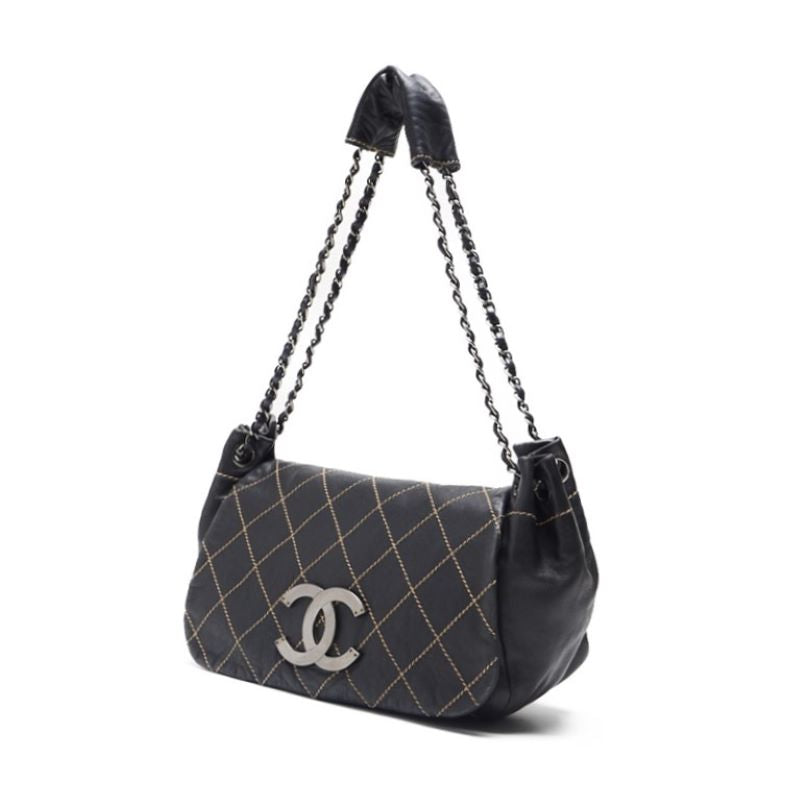 Chanel Wild Stitch Coco Chain Shoulder  Black (Silver ) Shoulder Bag Mini Shoulder Bag  Shoulder Bag Hybrid ? Ship? Acoustic s Online