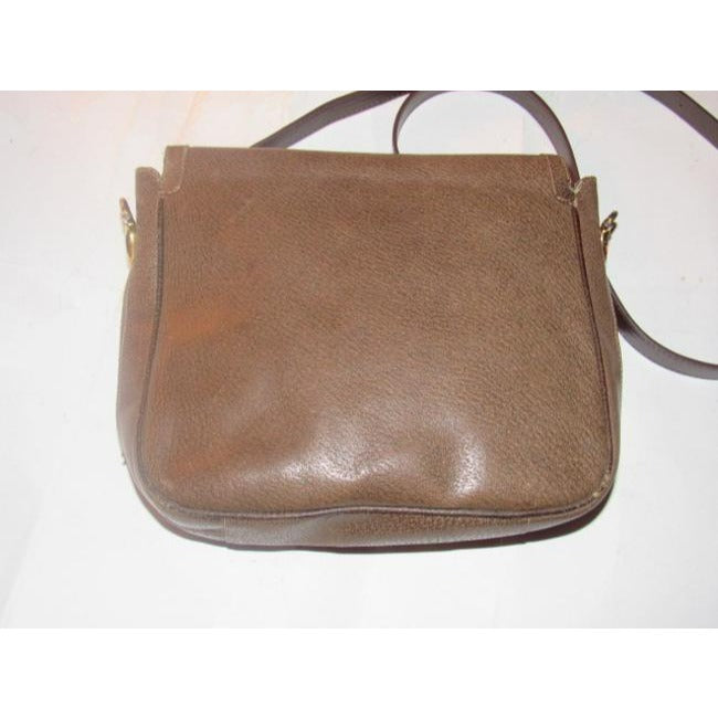 Gucci Horsebit W Envelope Top Clasp Brown Leather Shoulder Bag