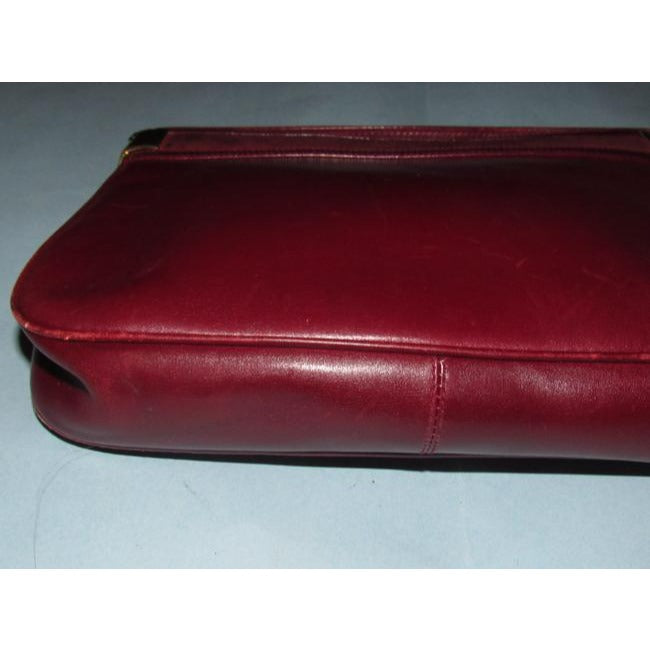 Gucci Supreme Shoulder Bucket With Gold Gg Accents On Top Burgundy Leather Hobo Bag