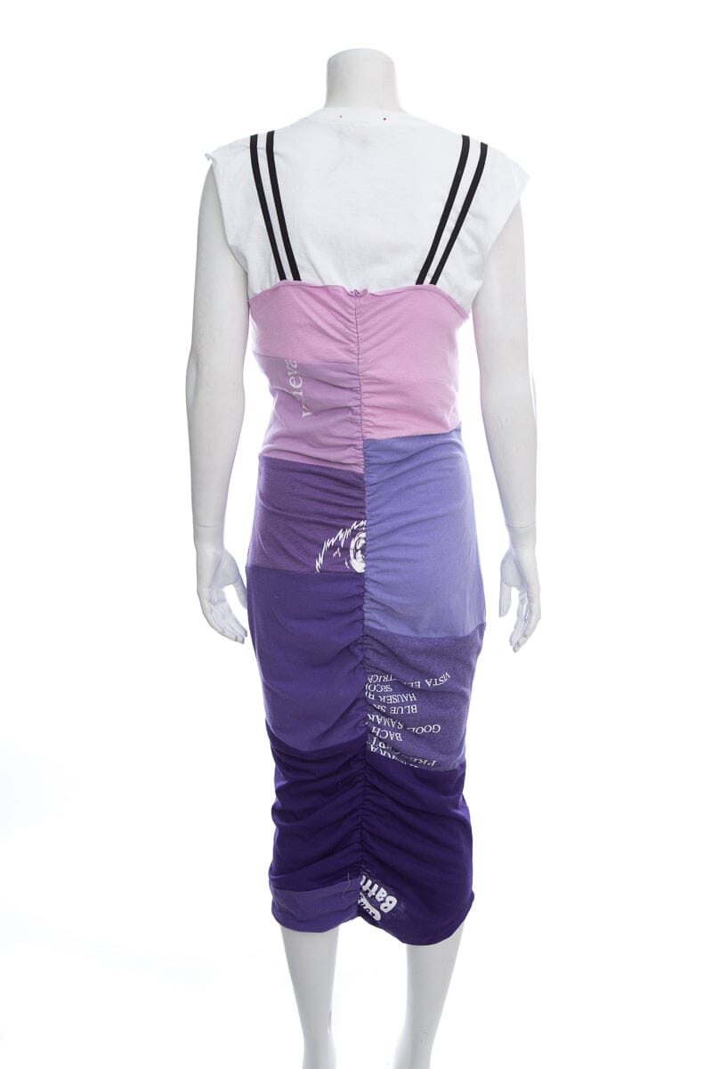 Rentrayage Purple Gathered Dress SZ S NWT