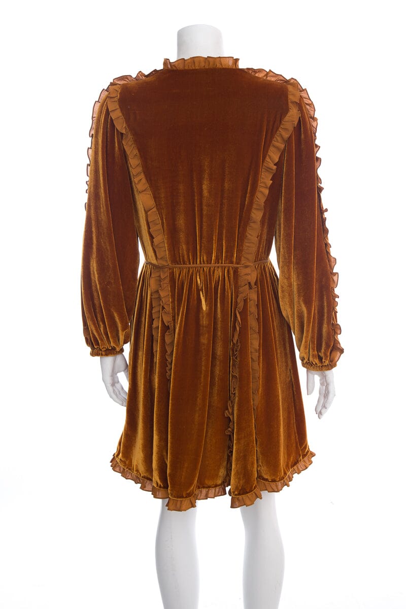 Ulla Johnson Marigold Velvet Long Sleeve Dress SZ 4