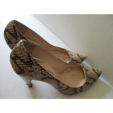 Loeffler Randall Brown Beige Snake Skin Pumps Size Us