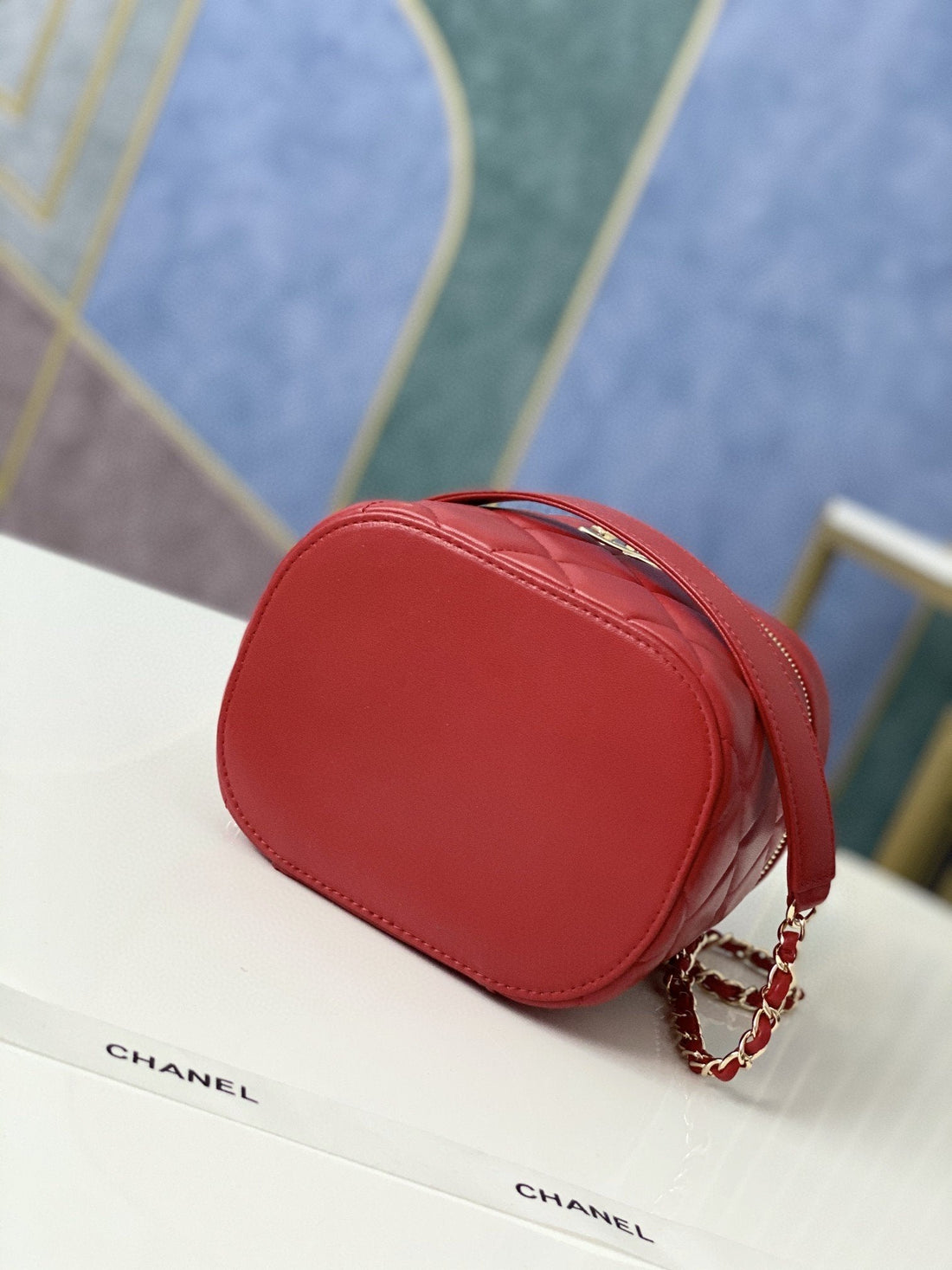 CHLVanity Case Gold Hardware Burgundy For Womtlm, Womtlm&#8217;s Handbags, Shoulder Bags 9.4in/24cm 